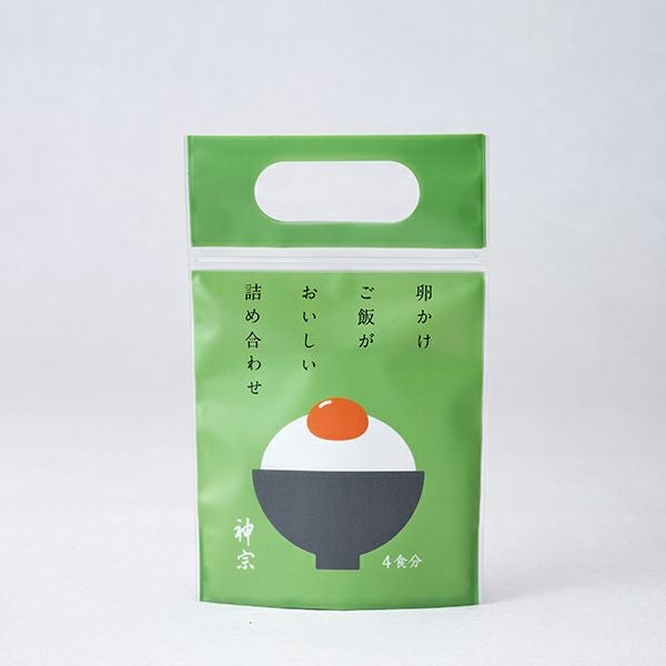 緑色】 卵かけご飯がおいしい詰め合わせ（4食分入り） 【EGGN】 | 神宗