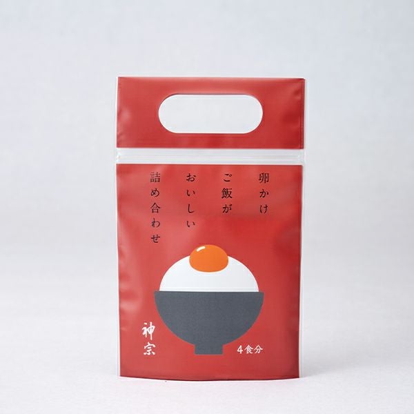 赤色】 卵かけご飯がおいしい詰め合わせ（4食分入り） 【EGRD】 | 神宗
